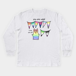 You are valid pride flags Kids Long Sleeve T-Shirt